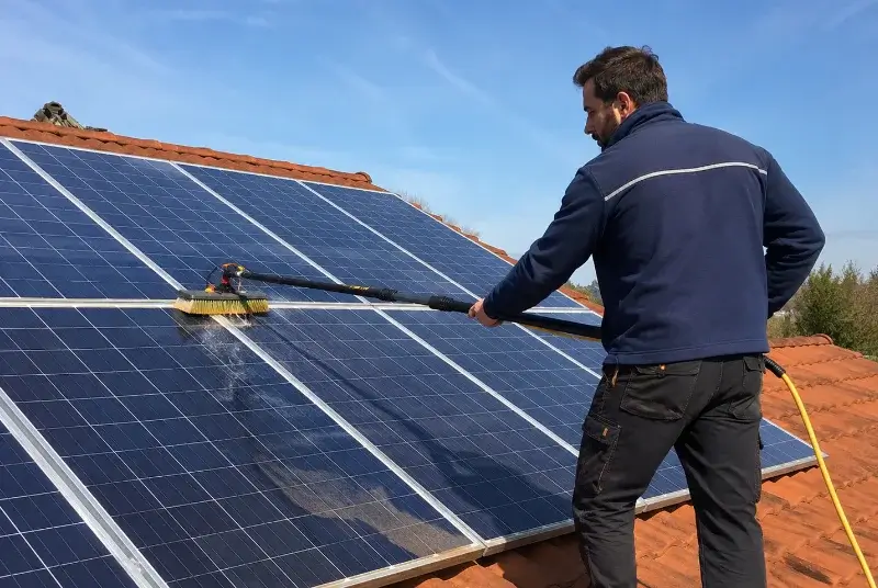 Nettoyage et entretien de panneaux solaires à Croix-Chapeau